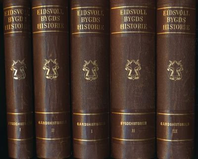 Eidsvoll bygds historie . 1-5. Bd. 1-2…