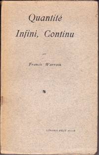 Quantité, Infini, Continu.