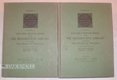 CATALOGUE OF VALUABLE PRINTED BOOKS FROM .. BROXBO