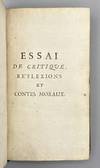 [Half-title:] Essai De Critique,...; (photo 1)