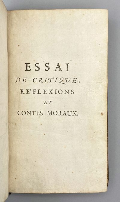 [Half-title:] Essai De Critique,...; (photo 1)