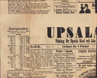 Upsala. Tidning för Upsala Stad och Län.