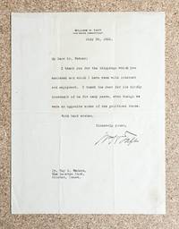 WILLIAM H. TAFT | TLS TO ROY G. WATSON, 1921