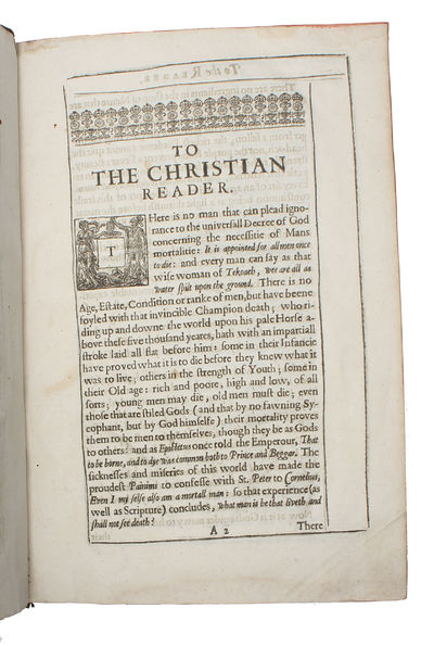 Threnoikos. The House of Mourning. Furnished with Directions for, Preparations to, Meditations of, Consolations at, the Houre of Death. Delivered in XLVII preached at the Funeralls of divers faithfull servants of Christ.  - ["A MILESTONE IN THE HISTORY OF THE ENGLISH FUNERAL SERMON"] (photo 3)
