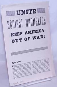 image of Unite against warmakers, keep America out of war!