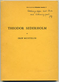 Theodor Sederholm. Publicist och författare,…