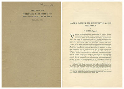 Några böcker ur Benedictus Olais bibliotek.…