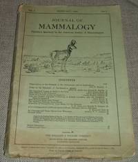 image of Journal of Mammalogy for February 1926