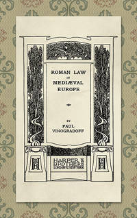 Roman Law in Mediaeval [Medieval] Europe