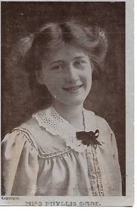 image of Edwardian Era Stage Actress, Miss Phyllis Dare on 1909 Postcard