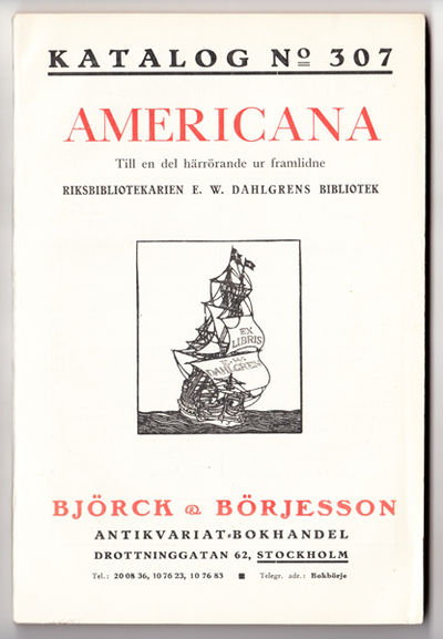 Björck & Börjesson. Katalog No. 307. Americana.…