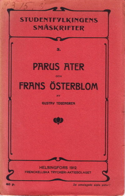 Parus Ater och Frans Österblom. Två…