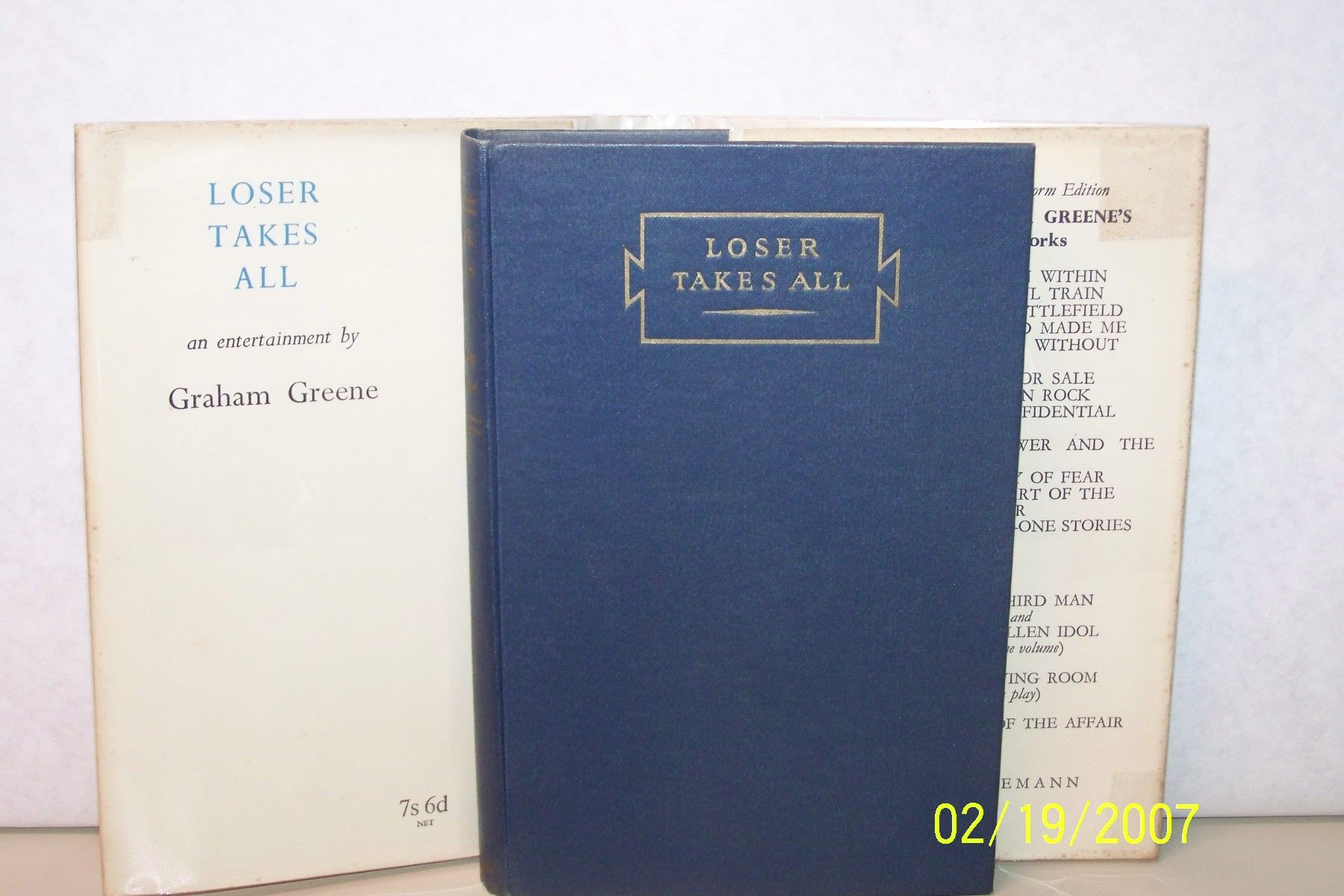 Loser Takes All by Graham Greene - 1st Edition - 1955 - from ...