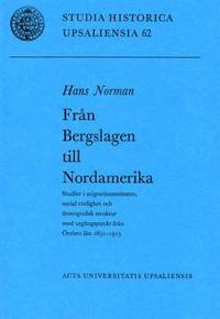 Från Bergslagen till Nordamerika. Studier i migrationsmönster, social rörlighet och...