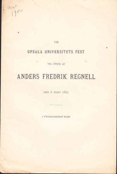 Vid Upsala universitets fest till minne af Anders…