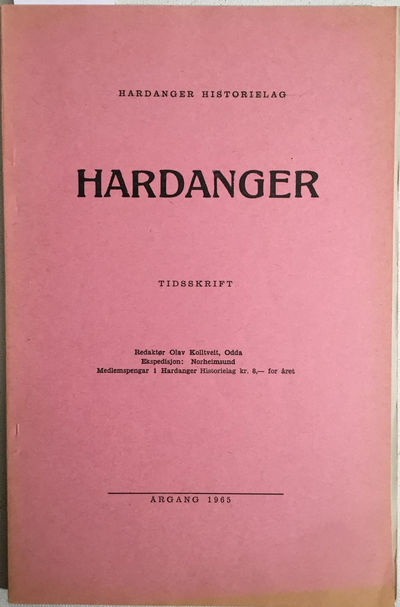 Hardanger Historielag. Tidsskrift. Ågangen 1965