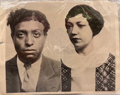 Wire Service Photo of Bettina Green and Clarence Green who hade been arrested in connection with the Kidnapping of Charles M. Rosenthal