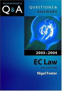 EC Law (Blackstone&#039;s Law Q &amp; A S.) by Foster, Nigel