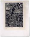 Original Wood Engraving: "Peter Ring Dem Bells," 1941