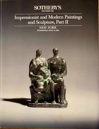 Impressionist and Modern Paintings and Sculpture, Part II (Sotheby's Auction 5325, May, 1985): Property of the Family of Nathan Goldman, Jerusalem; Morton R. Goldsmith Trust; Mrs. Jack L. Warner, Hollywood