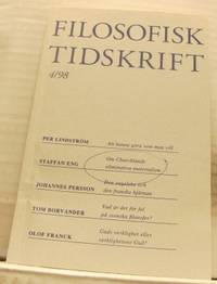 Filosofisk tidskrift nr 4/1998.