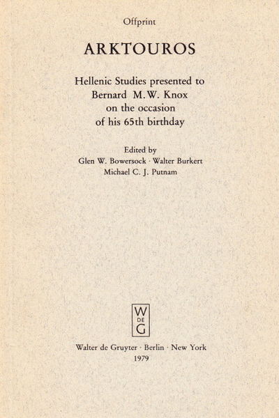 Kai Keinois: Pindar, Nemean 5.22. Offprint from:…