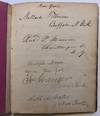 Vice President Richard M. Johnson's personal autograph ledger book with hundreds of signatures of Senators, Supreme Court Justices, Presidents, and more