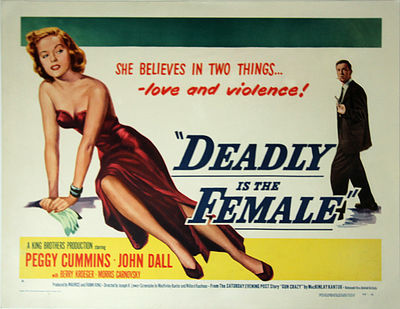 GUN CRAZY [DEADLY IS THE FEMALE] (1949) Half sheet poster style A