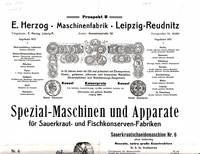 cover of Prospec B: Spezial-Maschinen und Apparate für Sauerkraut- und Fischkonserven-Fabriken