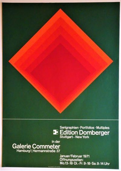 Silkscreen Exhibition Poster: Edition Domberger, Galerie Commeter, Hamburg