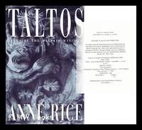 Taltos : Lives of the Mayfair Witches / Anne Rice by Rice, Anne (1941-) - 1994