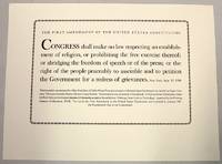 The First Amendment of the United States Constitution