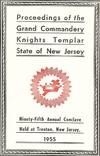 PROCEEDINGS GRAND COMMANDERY KNIGHTS TEMPLAR STATE NEW JERSEY 1955