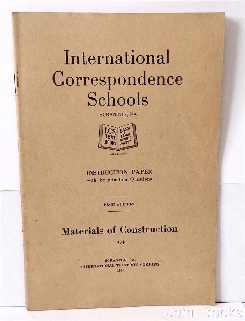Materials Of Construction (International Correspondence Schools) by