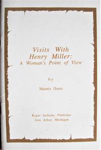 image of Visits With Henry Miller. a Woman's Point of View