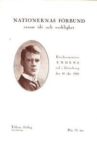 Nationernas förbund såsom idé och verklighet.…