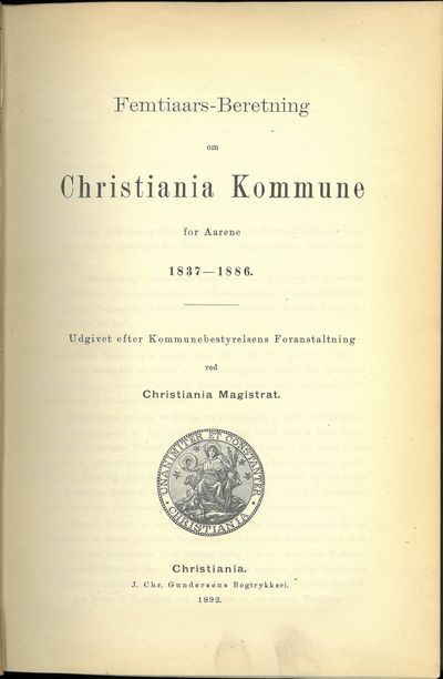 Femtiaars-Beretning om Christiania Kommune for…