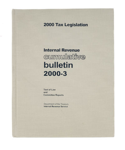 Internal Revenue Cumulative Bulletin. 2000-3. 2000 Tax Legislation