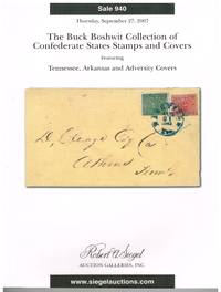 The Buck Boshwit collection of CSA stamps and covers de Robert A Siegel Auction Galleries - Sept 27 2007