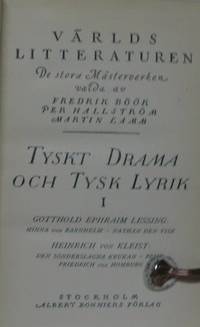 Tyskt drama och tysk lyrik I-II