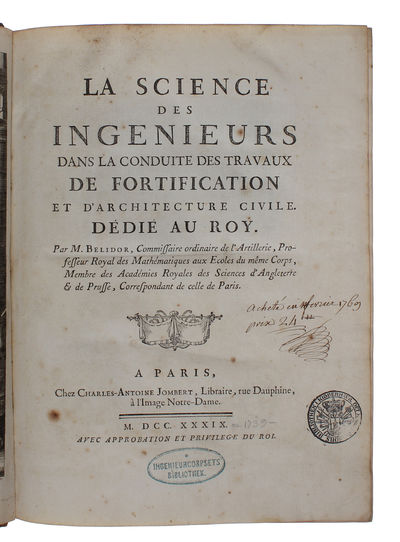 La Science des Ingenieurs dans la Conduites des Travaux de Fortification et D'Architecture Civile. 6 Parts. (photo 3)