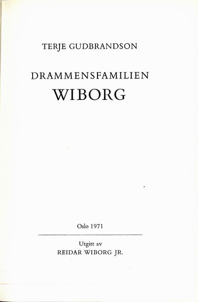 Drammensfamilien Wiborg.