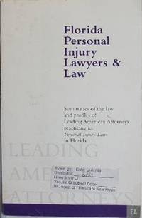 Florida Personal Injury Lawyers & Law by Not_Specified
- Paperback
- 1997-01-01
- from Eco Sales (SKU: 43541)