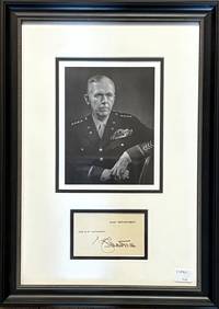Signed Military Autograph Card - General George Marshall