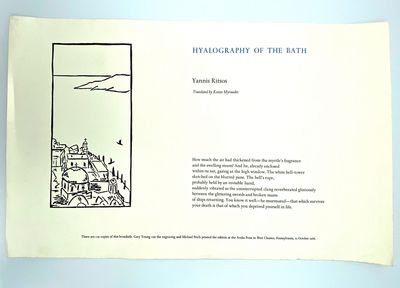 Hyalography of the Bath [Broadside]