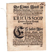 Der Königl. Mayest. zu Schweden verordneter Gouverneur über Liefland und die Stadt Riga, wie...