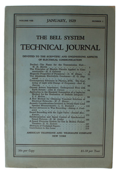 Decibel - The Name for the Transmission Unit. -…
