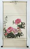 HANGING CHINESE GARDEN PAINTING 50" SCROLL