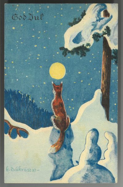 Julekort. Tegnet 1937. Postgått 23.12.1938.