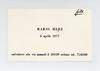 Exhibition postcard: Mario Merz (opens 6 April 1977)